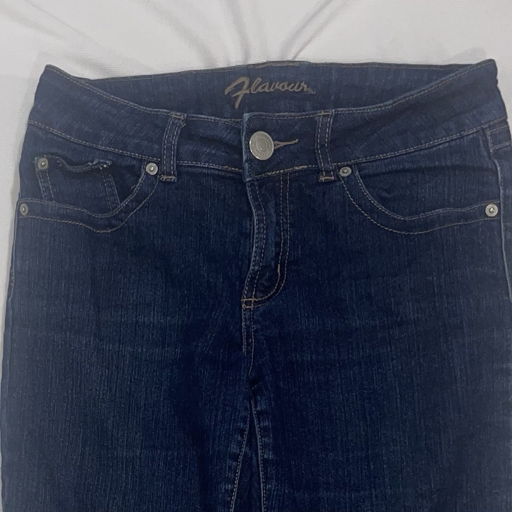 Flavour By BUBBLEGUM Y2K Denim Cuffed Capri Jeans Women Size8